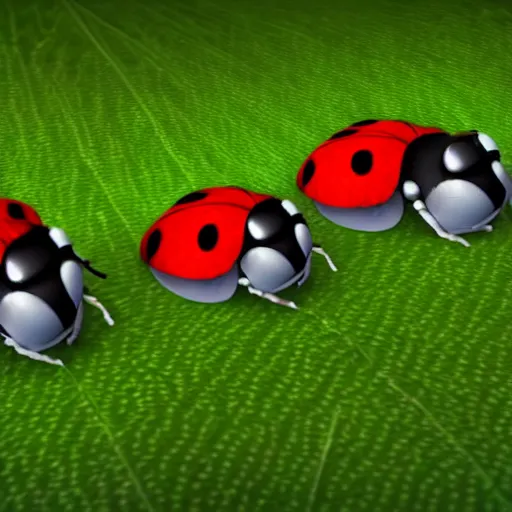 Image similar to ladybugs, the lord of the rings ( film ), 3 d render