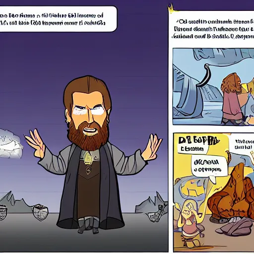 Image similar to dan benioff dragon cartoon strip