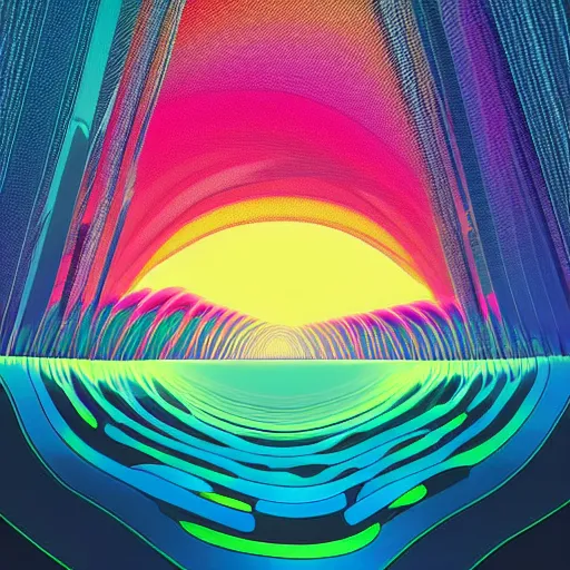 Image similar to psychedelic abstract digital artwork reminiscent of album covers from the 70's in the art style of Alena Aenami, Marcel Marcel and Metzinger