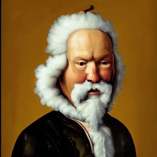 Image similar to onion man portrait, baroque painting