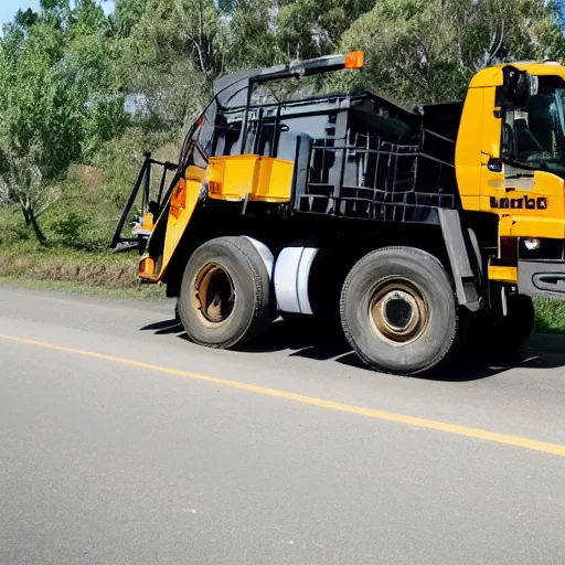 Image similar to dump truck taking a selfie