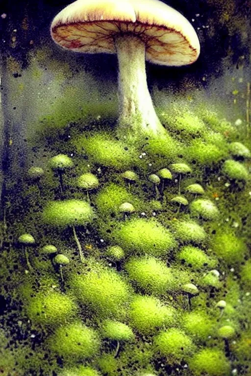 Image similar to soft texture muted saturation!!!!!!!!!!! ( ( ( ( painterly giant flowers, giant mushrooms, moss granular dripping running. ) ) ) ) ) by jean baptiste monge!!!!!!!!!!!!!!!!!!!!!!!!!!!!!!