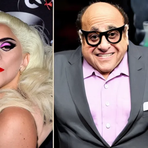 Image similar to danny devito lady gaga