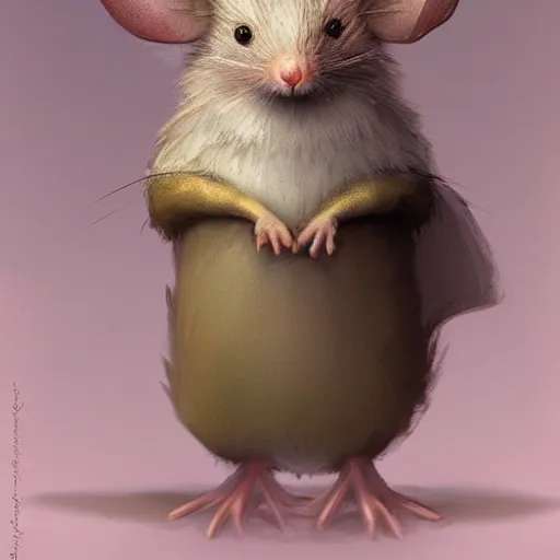 Image similar to portrait character design a cute feathered mouse, inspired by brian froud, portrait studio lighting by jessica rossier and brian froud and gaston bussiere