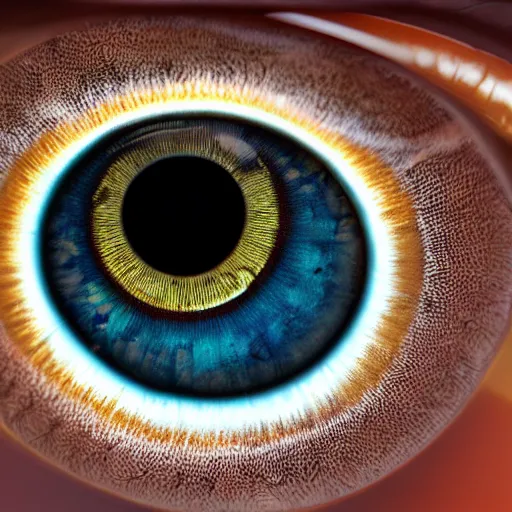 Prompt: close up of a golden eye, slitted pupil, high resolution photograph