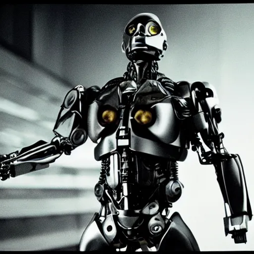 Prompt: movie still of cyborg, cinematic composition, cinematic light, criterion collection, by martin scorcese