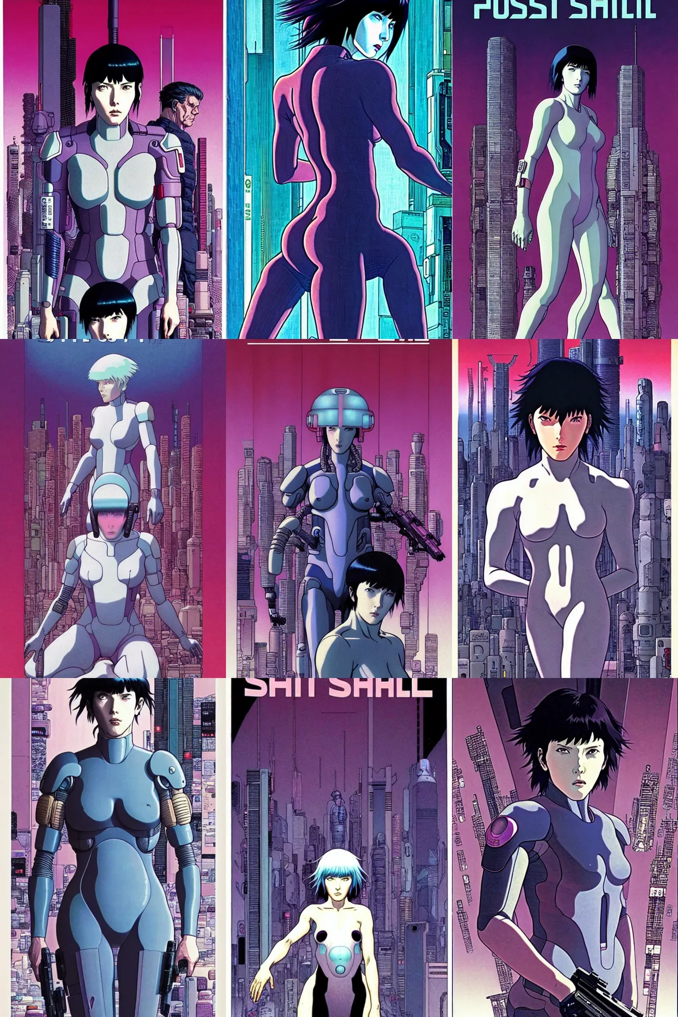 Prompt: ( the ghost in the shell cover art. muted colors. by mœbius!!!!!!!!!!!!!!!!!!!!!!!!!!!