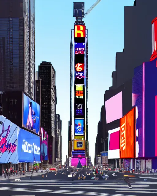 Image similar to full body 3d render of New york time square as a funko pop, studio lighting, white background, blender, trending on artstation, 8k, highly detailed