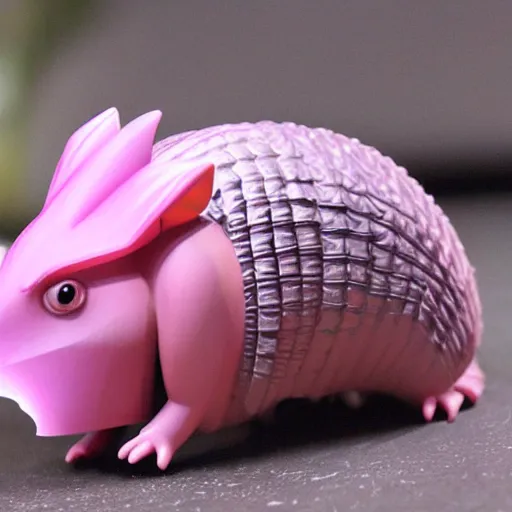 Image similar to ( ( ( pink armadillo with wings ) ) ), anime
