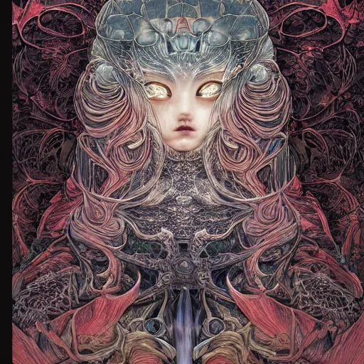 Prompt: of intricate and detailed beautiful frozen flower, symmetrical, by yoichi hatakenaka, masamune shirow, josan gonzales and dan mumford, ayami kojima, takato yamamoto, barclay shaw, karol bak