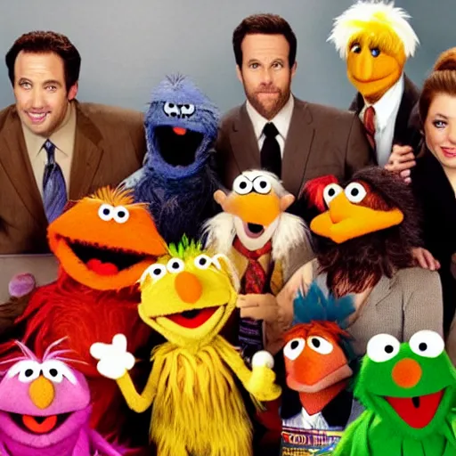 Prompt: it's always sunny in philadelphia and all characters are muppets