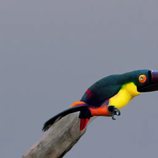 Prompt: photo of hybrid between a fish and a toucan