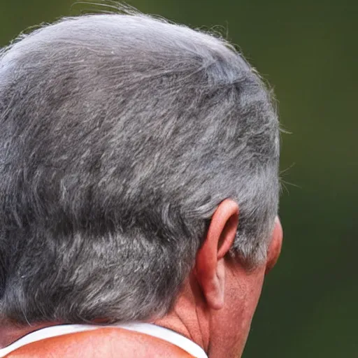 Prompt: back of joe bidens head