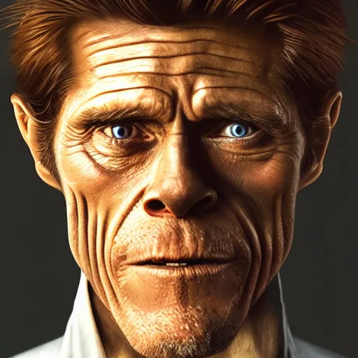 Prompt: photo portrait of willem dafoe cosplaying as postal dude, willem dafoe, realistic, hyperrealistic, 8 k resolution, hd quality, very detailed, highly detailed, intricate details, real life, real world, trending on artstation, digital art, really realistic, very realistic, headshot, head in frame, photograph, portrait, head in frame