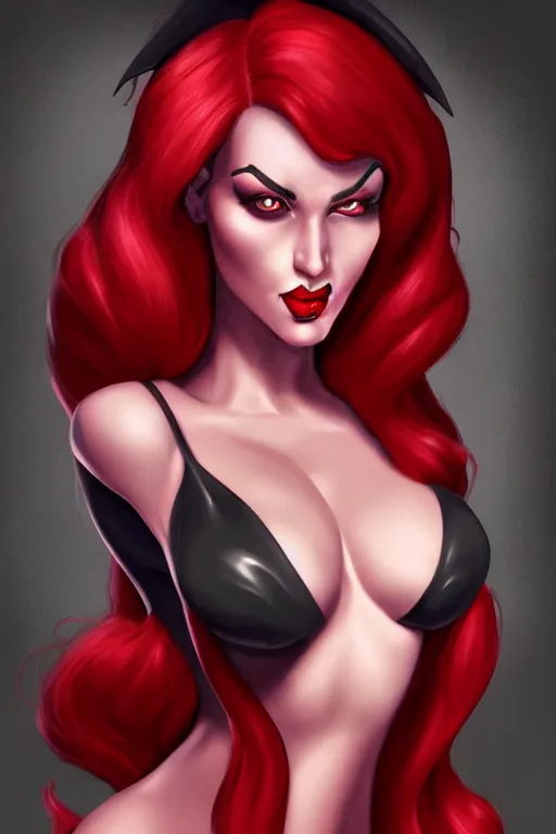 Prompt: jessica rabbit dressed as an evil dark witch, highly detailed portrait, fantasy art, digital painting, by artgerm