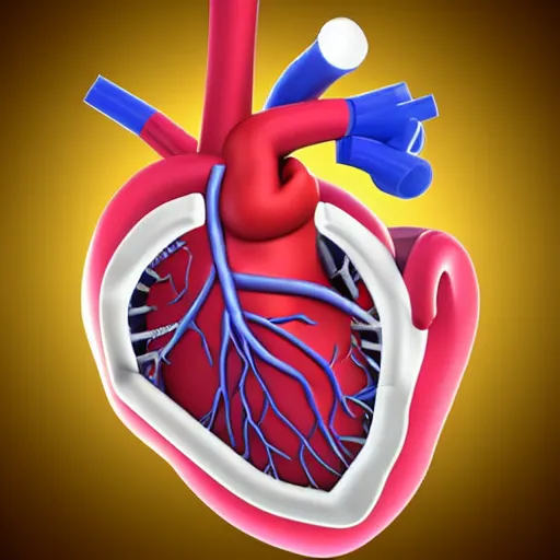 Prompt: highly detailed, anatomically accurate, 3D model of a human heart