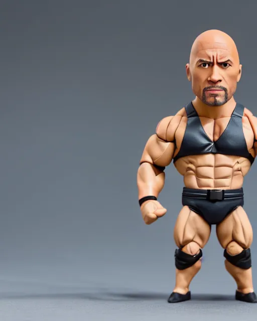 Image similar to full body of dwayne johnson as a nendoroid! ballerina figurine, studio lighting, grey background, no shadow, trending on artstation, 8 k, highly detailed