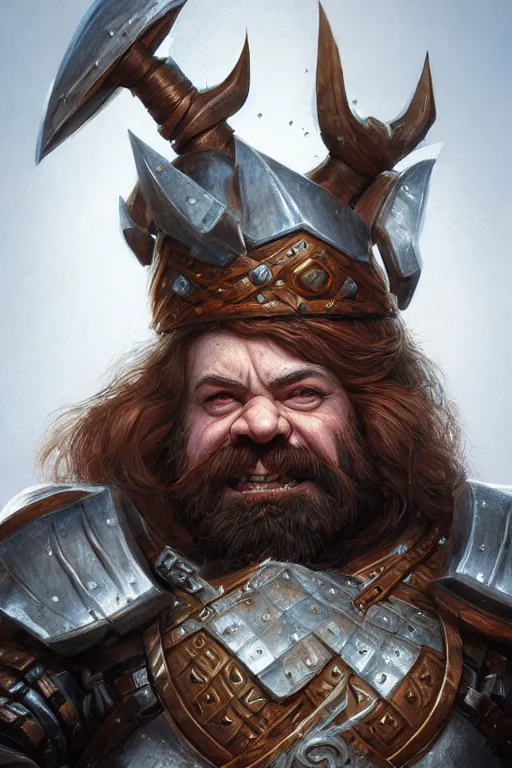 Image similar to dwarf knight portrait, highly detailed, d & d, fantasy, highly detailed, digital painting, trending on artstation, concept art, sharp focus, illustration, global illumination, ray tracing, realistic shaded, art by artgerm and greg rutkowski and fuji choko and viktoria gavrilenko and hoang lap