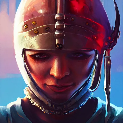 Image similar to cyberpunk viking helmet mask warrior goddess robot ninja fantasy, art gta 5 cover, official fanart behance hd artstation by jesper ejsing, by rhads, makoto shinkai and lois van baarle, ilya kuvshinov, ossdraws