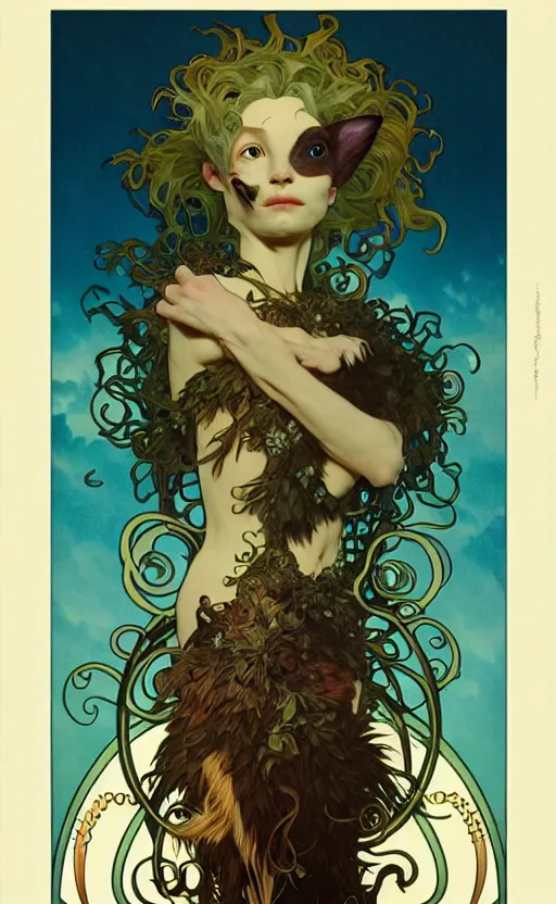 Image similar to exquisite imaginative anthropomorphic creature poster art, movie art, by lucusfilm, weta studio, alphonso mucha, jame jean 8 k, denoised