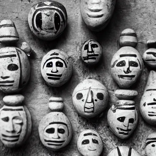 Image similar to ancient harappan toys, award winning black and white photography