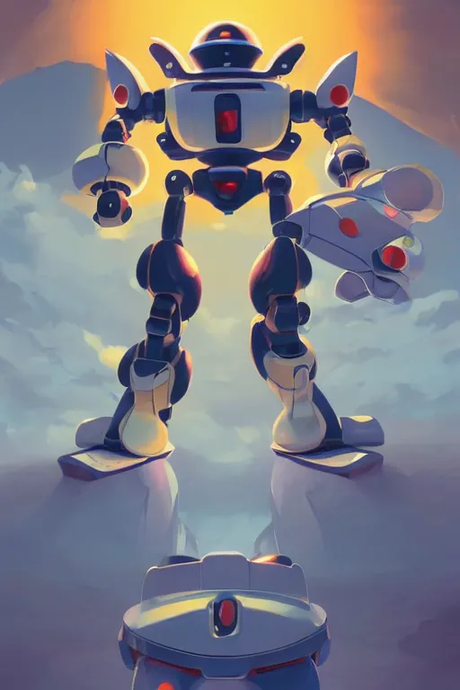 Image similar to metabots medabots medarotto medarot robot minimalist comics, behance hd by jesper ejsing, by rhads, makoto shinkai and lois van baarle, ilya kuvshinov, rossdraws global illumination ray tracing hdr radiating a glowing aura