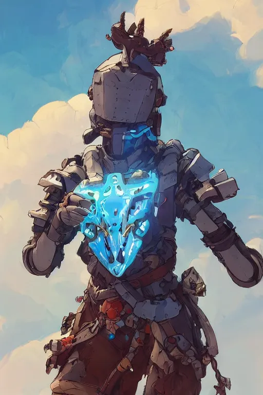 Image similar to combination suit armor aloy horizon forbidden west horizon zero dawn robot ninja mask helmet backpack tribal, art gta 5 comics, official fanart behance hd artstation by jesper ejsing, by rhads, makoto shinkai and lois van baarle, ilya kuvshinov, ossdraws radiating a glowing aura cgi rtx 2 0 2 2