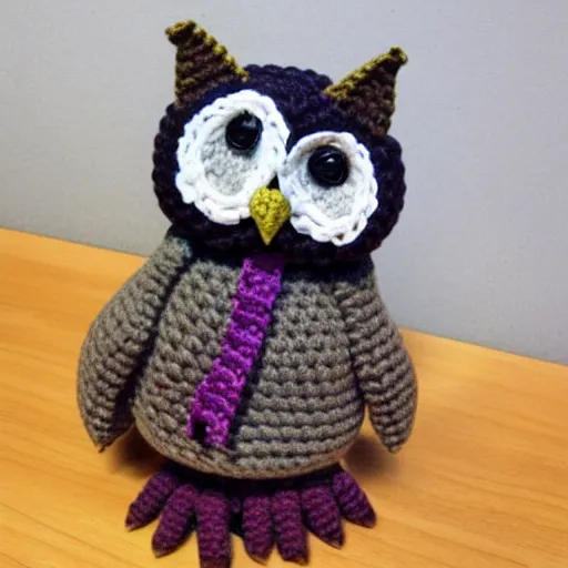 Prompt: a owl amigurumi