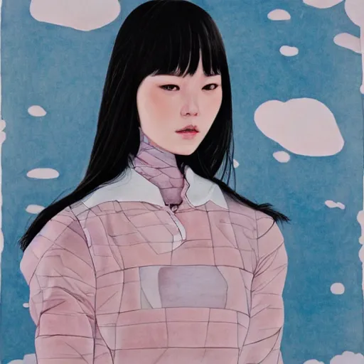 Prompt: Lee Jin-Eun by Martine Johanna, rule of thirds, seductive look, beautiful, at Pamukkale