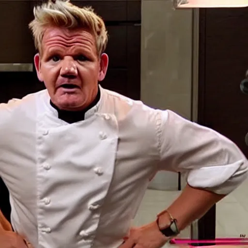 Prompt: gordon ramsay pissed off that his toilet broke, 8k, dramatic scene