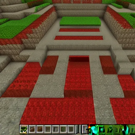 Image similar to minecraft nether, hell, ghast