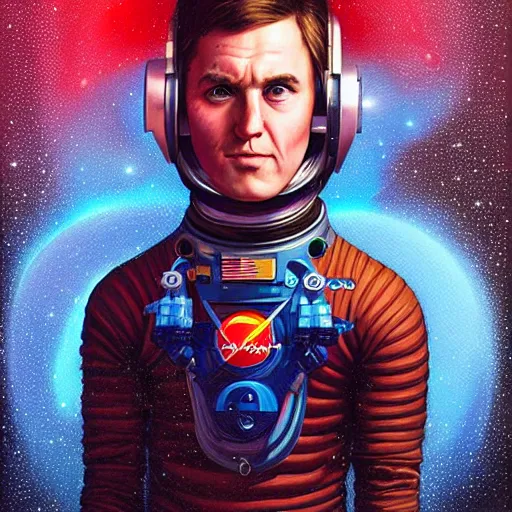 Image similar to space cosmic cosmonaut lofi portrait, Pixar style, by Tristan Eaton Stanley Artgerm and Tom Bagshaw.