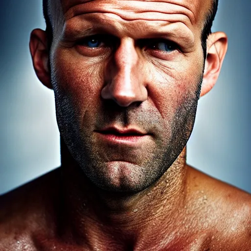 Prompt: Jason Statham Face Portrait, 8K Photography by Steve McCurry