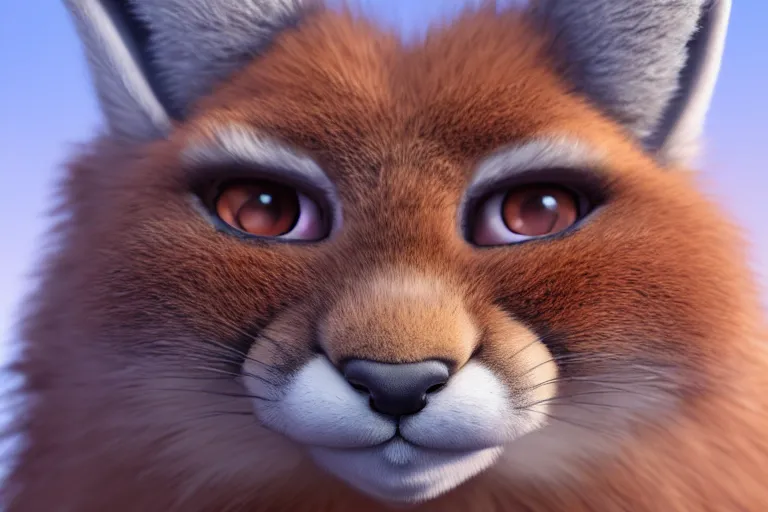 Prompt: The fluffiest little fur creature in the world, hybrid from cat caracal fox, fullbody, oil painting, disney, zootopia, unreal 5, DAZ, hyperrealistic, octane render, RPG portrait, dynamic lighting, fantasy art, beautiful face