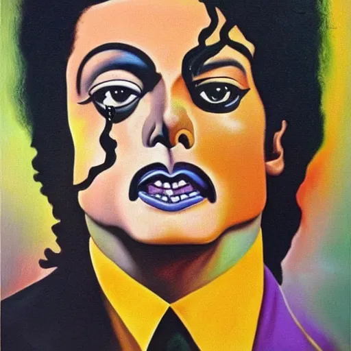Prompt: salvador dali painting of michael jackson, oil painting, masterpiece
