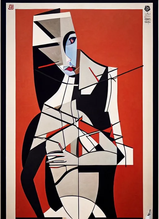 Image similar to constructivism monumental dynamic graphic super flat style figurative gnarly detailed portrait by avant garde painter and leon bakst, illusion surreal art, highly conceptual figurative art, intricate detailed illustration drawing, controversial poster art, geometrical drawings, no blur