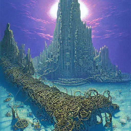 Image similar to atlantis under the sea by michael whelan