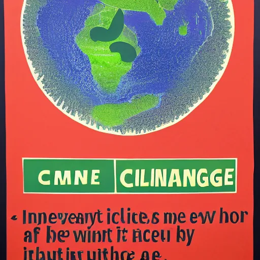 Image similar to an awareness poster about climate change