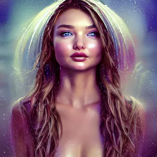 Prompt: Very very very very highly detailed epic central composition photo of Miranda Kerr ahegao face, intricate, extremely detailed, digital painting, smooth, sharp focus, illustration, volumetric lighting, incredible art by Brooke Shaden, artstation, concept art, Octane render in Maya and Houdini