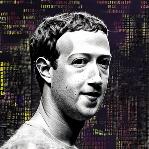 Image similar to mark zuckerberg in cyperpunk 2 0 7 7