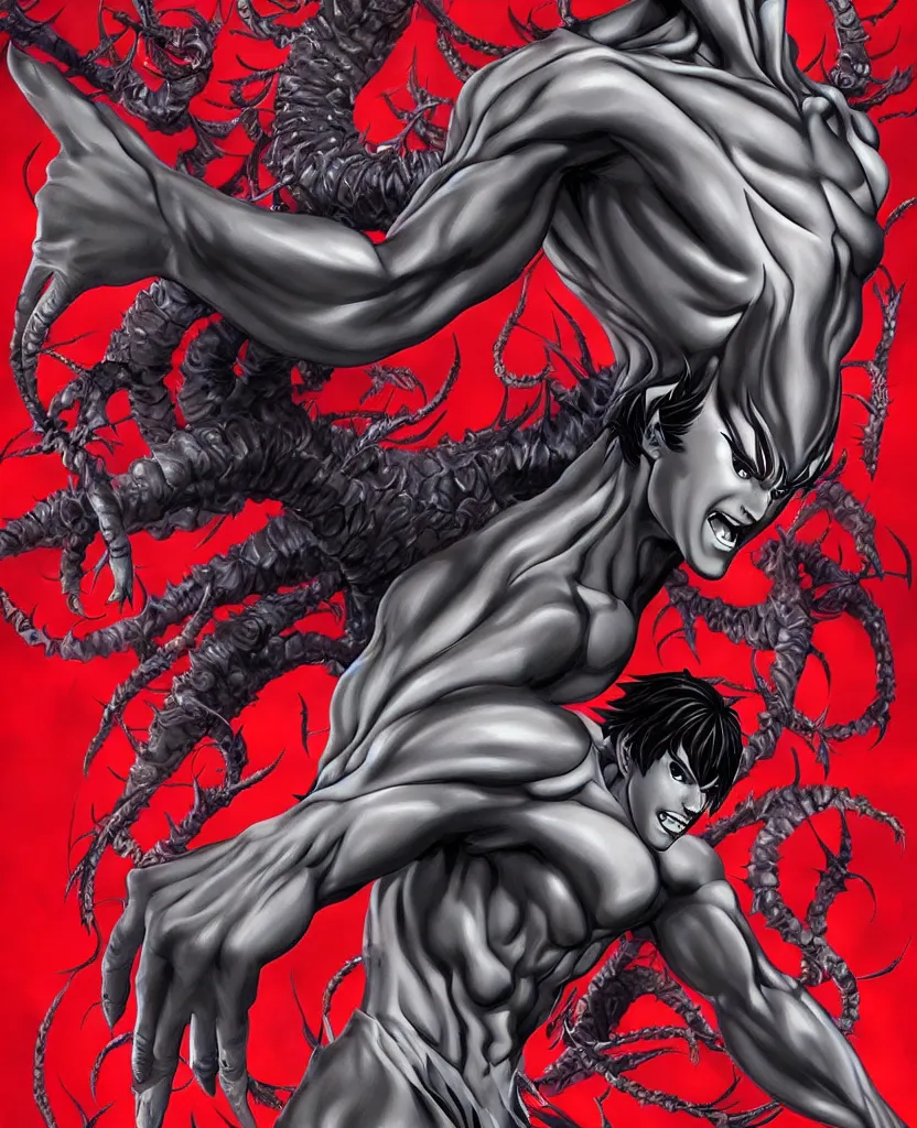 Image similar to devilman, akira fudo, by artgerm and ernt haeckel, trending on artstation