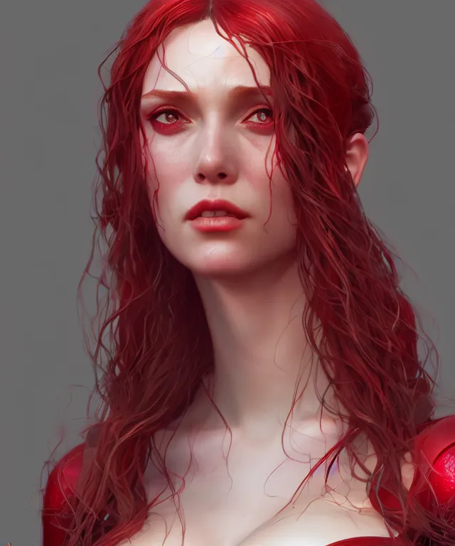 Prompt: Scarlet Witch, au naturel, hyper detailed, digital art, trending in artstation, cinematic lighting, studio quality, smooth render, unreal engine 5 rendered, octane rendered, art style by klimt and nixeu and ian sprigger and wlop and krenz cushart