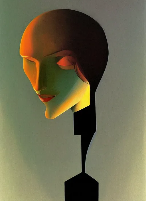 Image similar to tv head woman portrait with a crt tv for head Edward Hopper and James Gilleard, Zdzislaw Beksinski, highly detailed