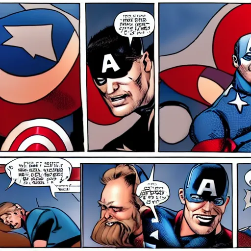 Prompt: Captain America in a hospice