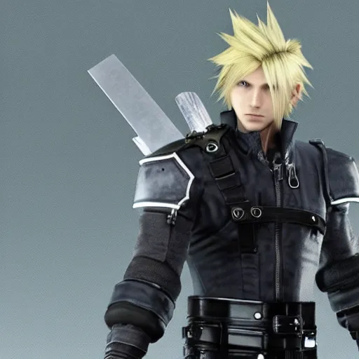 Image similar to Final Fantasy 7 pre-rendered cutscene starring Jesse Eisenberg as Cloud Strife