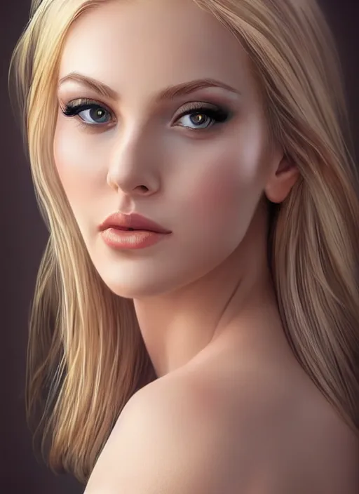 Prompt: a gorgeous blonde girl portrait, professionally retouched, full body shot, smooth face, perfect eyes, wide angle, sharp focus on eyes, 8 k high definition, insanely detailed, intricate, elegant, art by artgerm