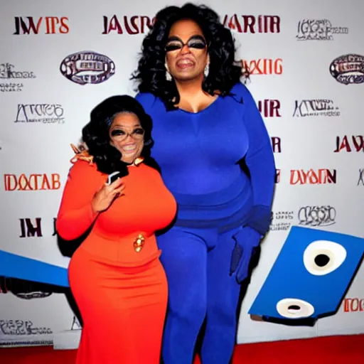 Image similar to Oprah Winfrey Wearing a megaman costume