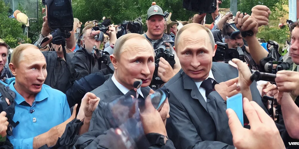 Image similar to who's that pokemon but vladimir putin