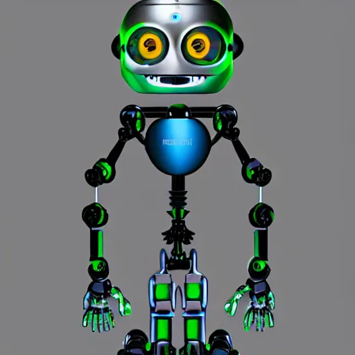 Prompt: bill gates grey alien robot made by scott cawthon