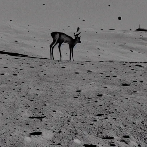 Image similar to deer on the moon